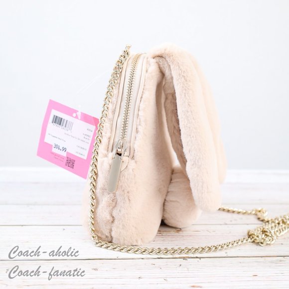 NWT Kate Spade BUNBUN Faux Fur 3D Bunny Rabbit Crossbody with Dust bag - Picture 4 of 13